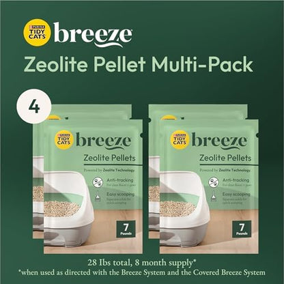 Purina Tidy Cats Breeze Refill Cat Litter Pellets, (4) 7 lb Bags