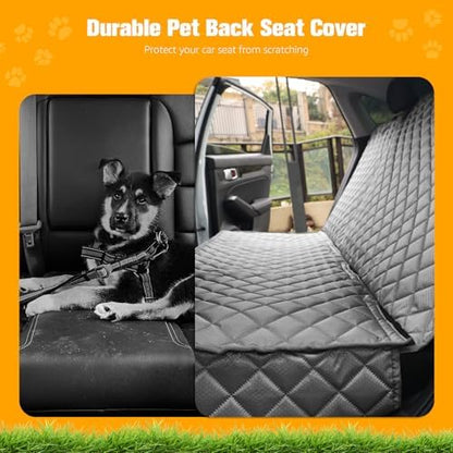 PETICON Waterproof Scratchproof Pet Bench Seat Covers for Cars, SUVs