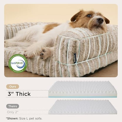 Bedsure ComfyFleece™ Memory Foam Orthopedic Dog Beds Medium Size Dog 30"