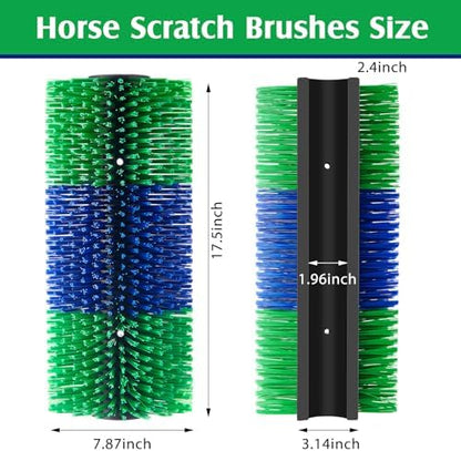 1 Pack Livestock Scratching Brush, Blue and Green