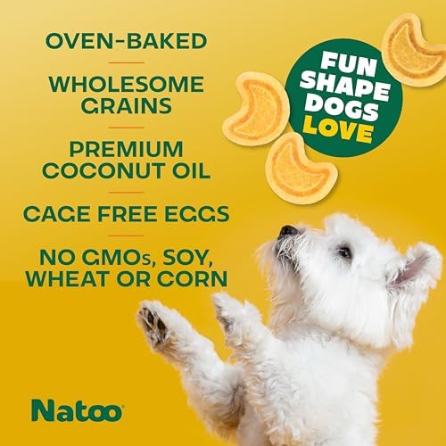 NATOO Biscuits for Small Dogs & Puppies, Sweet Potato & Pumpkin, 8 oz