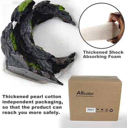 Allcolor Aquarium Rock Decor, Moon Valley Aquascape for 10+ Gallon Tanks