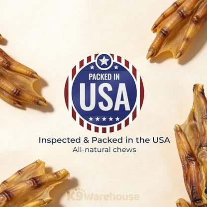 K9warehouse Duck Feet for Dogs – High Protein Dehydrated Dog Treats, Natural Crunchy Chews with Collagen, Glucosamine & Chondroitin for Joint & Hip Health, Dental Care, Small to Large Breeds (10 pcs)