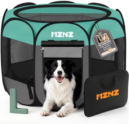Dog Cat Small Animal Puppy Playpen Crate, Large, Blue