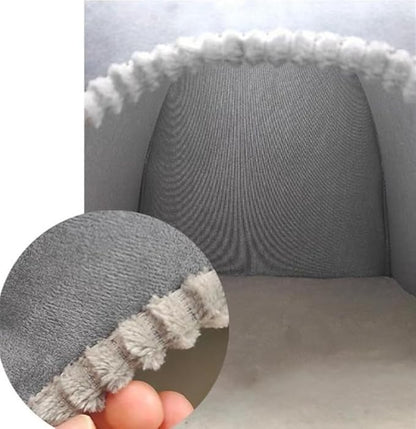 Indoor Outdoor Pet Tent Cat Cave House Portable Easy Assembly Cat Bed Cave with Warm & Cozy Pad Lightweight Durable Washable Shelter for Cats Small Dogs Puppies and Other Small Animals-Dark Gray