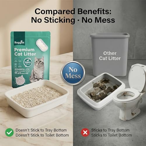Tofu Cat Litter, Flushable Cat Litter, Low Tracking, Clumping, 6 lb