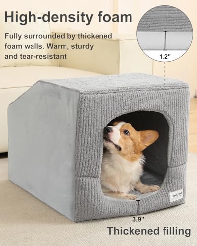 Hovicaed Indoor Dog House Small Sized Dog Tent with Dog Cave Bed 26x20ines