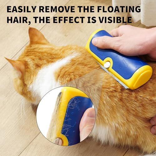 Dog Brush for Shedding, Blue and Yellow