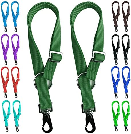 Majestic Ally Pack of 2 Horse Water Bucket Strap Hangers - Adjustable 18” to 30” length – for Indoor or Outdoor Use