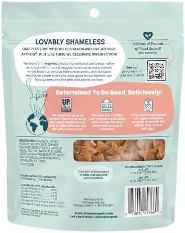 Shameless Pets Crunchy Cat Treats - Yam Good Salmon, 3-Pk