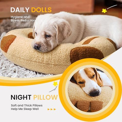 Dog Pillow Soft Neck Pillow for Dogs, Washable Dog Calming Pillow for Sleep