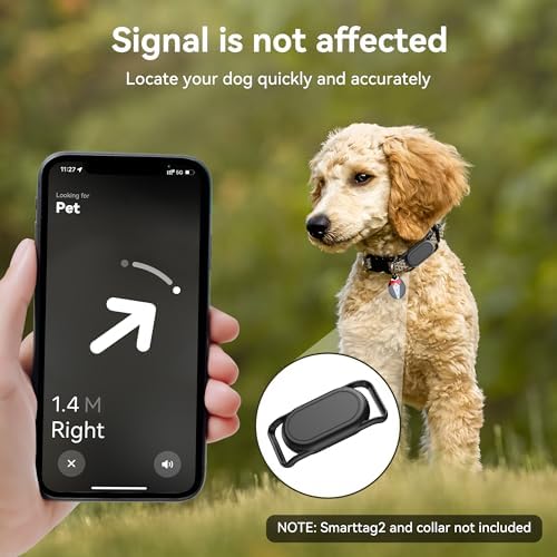 DDJ [2 Pack] Dog Collar Holder for Samsung Smart Tag 2, Dog GPS Tracker Waterproof Silicone Case for Galaxy Smarttag2, Anti-Lost and Scratch Resistant, for Cat, Pet, Fits Different Width Collars