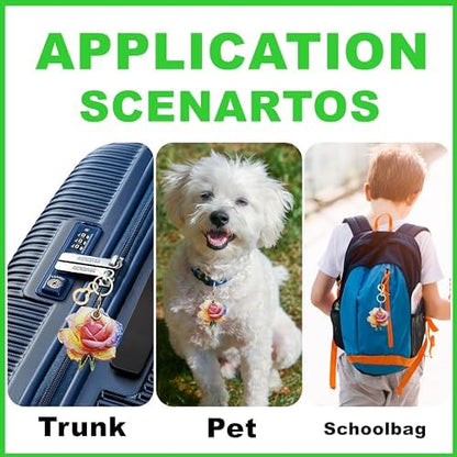 BORKUANA PU Leather Keychain Holder Protective Case Compatible with AirTag