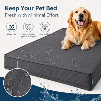 WNPETHOME Outdoor Waterproof Dog Bed Large Sized, Washable Creat Pad 42"