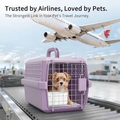 RIZZARI Crate Small Animal Carrier: Secure Lock Ventilated Shell Design