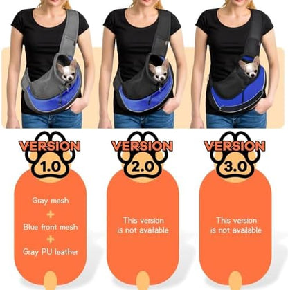 YUDODO Pet Sling Carrier for 2-5 lbs Small Dogs Cat Puppy Crossbody Carrier