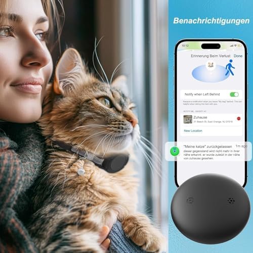 GPS Cat Tracker Collar, iOS‑Only Smart Pet Activity Tracker, 2 Pack