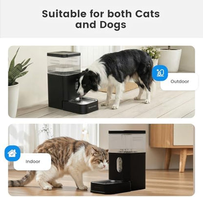 2.9 Gallon Automatic Dog Water Dispenser with Stainless Steel Bowl