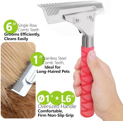 Dog Brush for Shedding – Deshedding Grooming Tool for Dogs and Cats