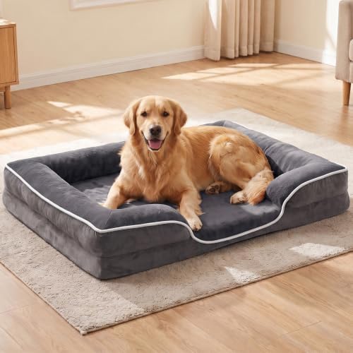 DUMOS 42x32 Inch Orthopedic Dog Bed for Indoor Use, XL Couch Bed