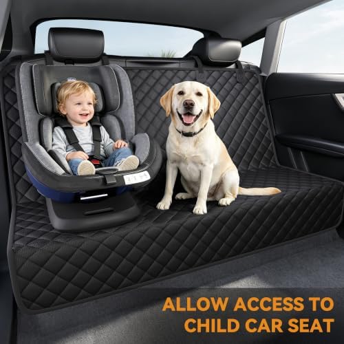 PETICON Waterproof Pet Bench Seat Covers for Midsize & Large SUVs