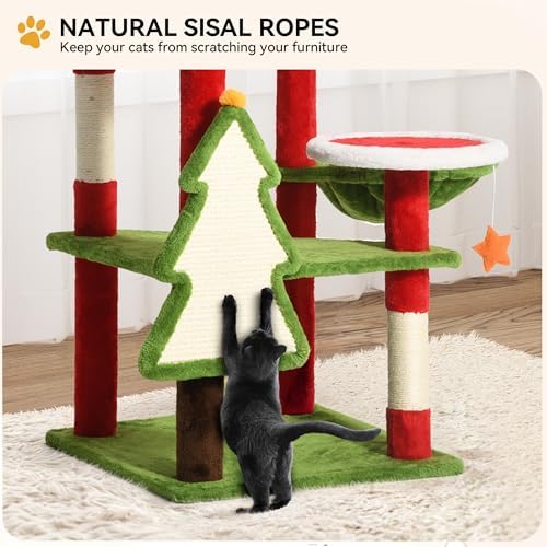 YITAHOME 54in Christmas Cat Tree Tower for Indoor Cats with Cat Condos