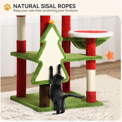 YITAHOME 54in Christmas Cat Tree Tower for Indoor Cats with Cat Condos