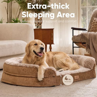 FUKUMARU Dog Bed, 42.5-Inch X-Large Orthopedic Dog Couch, Up to 80 lb