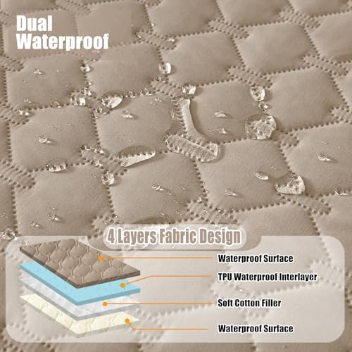 Smiry Waterproof Dog Bed Cover Blanket, Reversible Pet Blanket