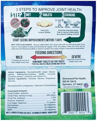 Vegan Joint Support by Sherwood Pet Health (100 Tablets - 50 Grams)