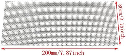 Wire Mesh Pad 5PCS 8 x 20cm / 3.15 x 7.87inch Aquarium Fish Tank Plants Stainless Steel Wire Mesh Pads Moss Nets