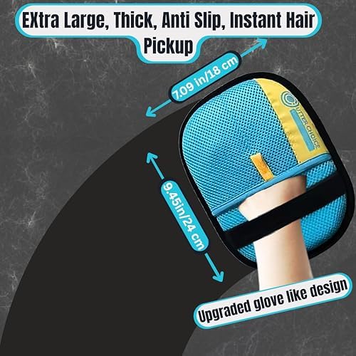 Upgraded Magic Brush Pet Hair Removal Glove, Electrostatic Grooming Mitt