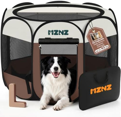 Dog Cat Small Animal Puppy Playpen Crate, Large, Brown