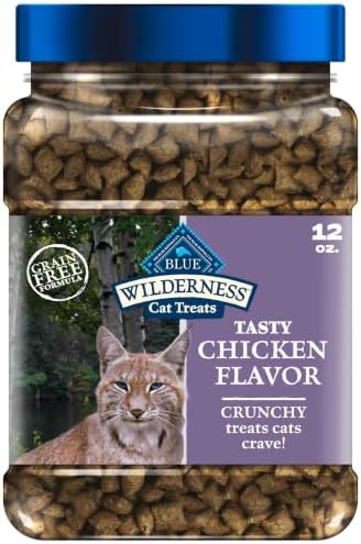 Blue Buffalo Wilderness Tasty Chicken Crunchy Cat Treats, Grain-Free, 12 oz