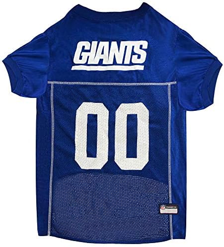 Pets First NFL New York Giants Dog Jersey, Size Large, Football Shirt Costume for Pet, Dog Sports T-Shirt, NFL Team Clothing for Cats, Licensed Pet Apparel Available in 7 Sizes and 32 Teams