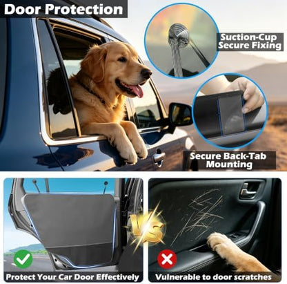 Dog Back Seat and Door Cover, Dog Covers for Cars Back Seat
