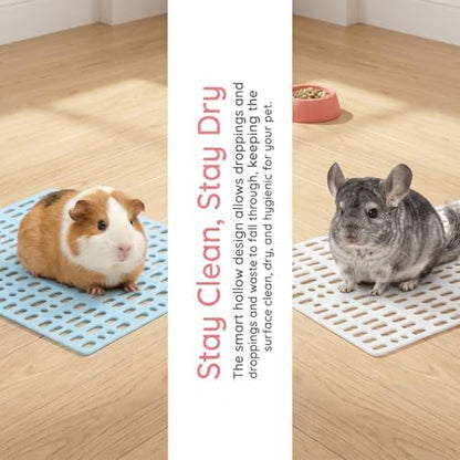 Lyellfe 12 Pack Plastic Rabbit Cage Mat with Snap Joint
