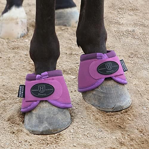 Harrison Howard Horse Bell Boots Overreach Bell Boots No-Turn Bell Boots for Horse-Durable Protective Hoof Boot