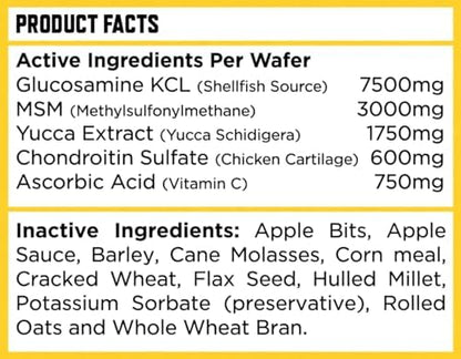 Majesty's Flex XT Wafers - Superior Horse/Equine Joint Support with Increased Supplement Levels - Glucosamine, MSM, Yucca, Vitamin C (Peppermint, 60 Count)