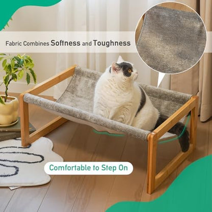 Kiplant Elevated Cat Bed, Large Hammock for Outdoor, 25 X 16.5 Inch Pet Furniture for Kitty, Puppy, Rabbit, Bunny and Small Animals