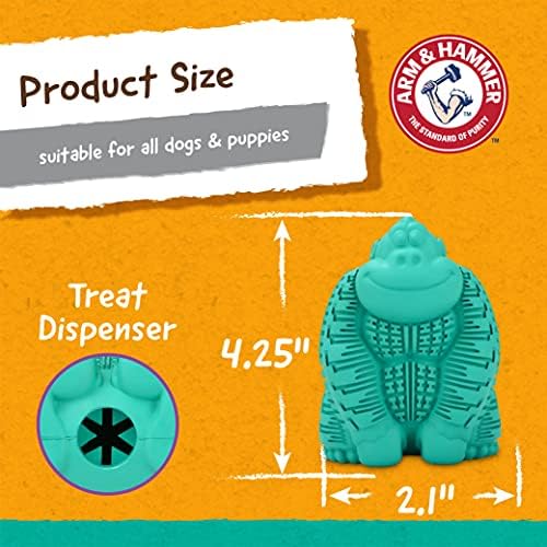Arm & Hammer Super Treadz Gorilla Dental Dog Chew Toy, Large, 12-Pack