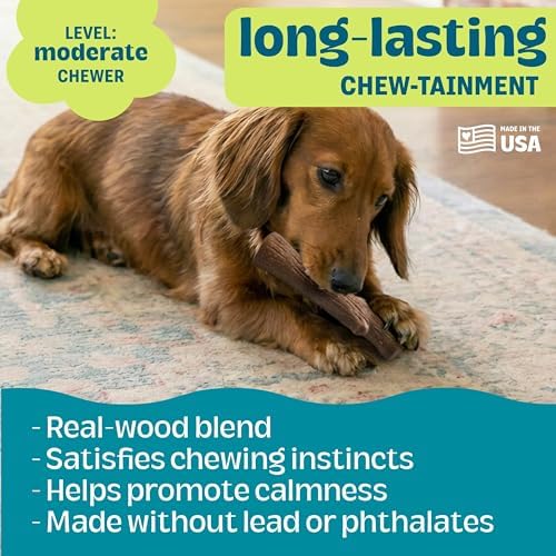Pupstages Dogwood Stick Dog Chew Toy, Made in USA, Small, 5.4"
