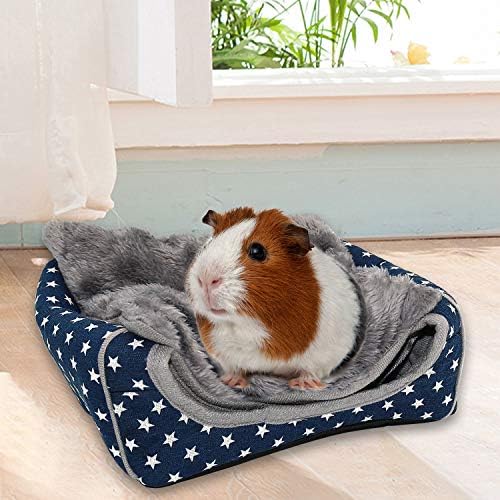 BWOGUE Guinea Pig Bed Hideout, Washable Hamster Cave for Small Animals