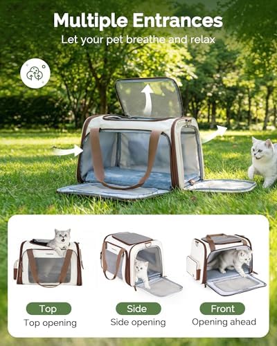 Homespon 34.5L Soft-Sided Cat Dog Carrier, Airline Approved Pet Bag