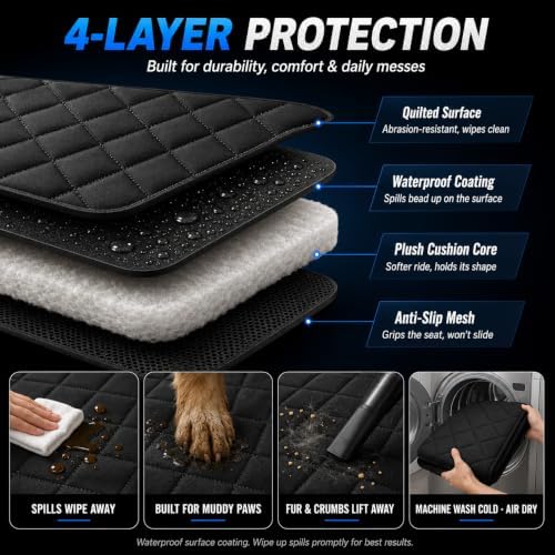 Dog Car Seat Cover & Protector, Pet Back Seat Cover for Cars & SUVs, 56"