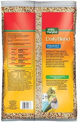 Wild Harvest Daily Blend Bird Food For Parakeet, Canary & Finch,10 lbs