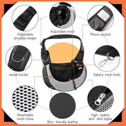 YUDODO Pet Sling Carrier for 5-9 lbs Small Dogs Cat Puppy Crossbody Carrier