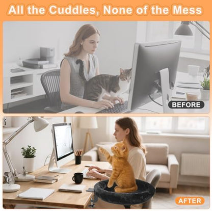 Cat Desk Bed for Home Office Cat Nest Desk Hammock for Indoor UP to 50LBS