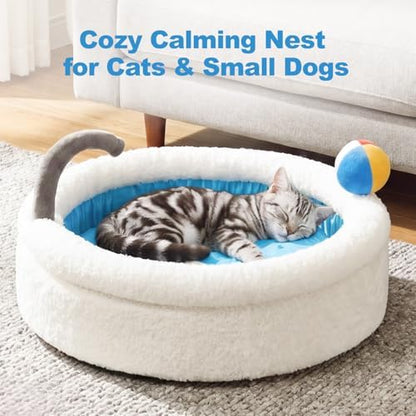 Bathtub Cat Bed, Calming Small Dog Bed 22in