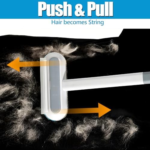 Magic Pet Hair Remover for Dog Cat Owners 1 Pieces,TikTok 4 in 1 Multifunctional Pet Hair Removal Tool for Couch Furniture Carpet Clothing, Reusable Washable Broom Brush for Window Tile Lint Cleaning